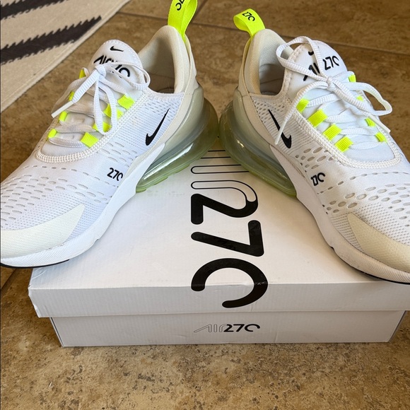 Nike Air Max 270 White with Neon Accents - Picture 5 of 6